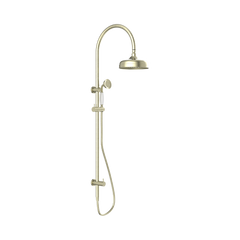 York Twin Shower With White Porcelain Hand Shower