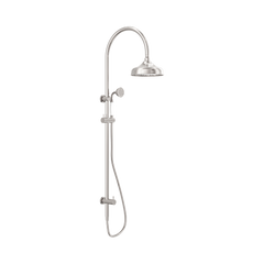 York Twin Shower With White Porcelain Hand Shower