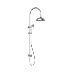 York Twin Shower With White Porcelain Hand Shower
