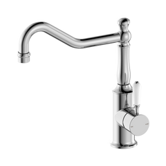York Kitchen Mixer Hook Spout With White Porcelain Lever