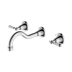 York Wall Basin Set With Metal Lever