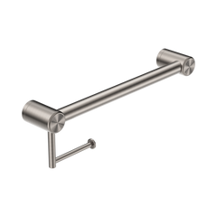 Mecca Care 32mm Grab Rail With Toilet Roll Holder 450mm