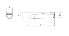 Nara Wall Bath/Basin Outlet 185mm