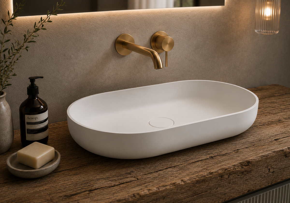 Newline Solid surface Oval Basin