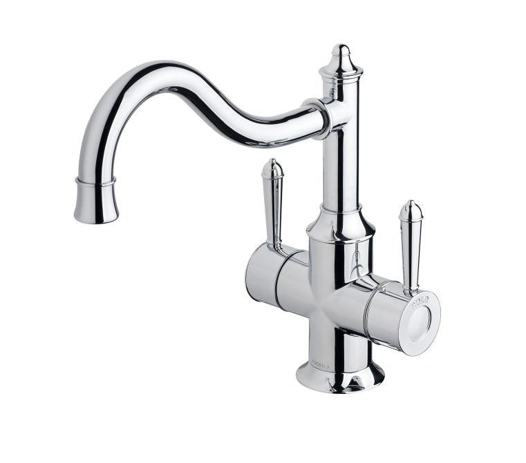 Nostalgia Twin Handle Sink Mixer 230mm Shepherds Crook