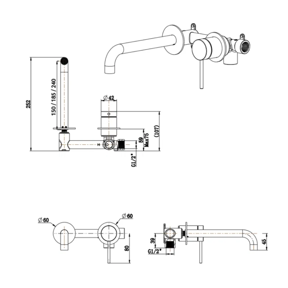 Mica Wall-Spout Combo – BODY