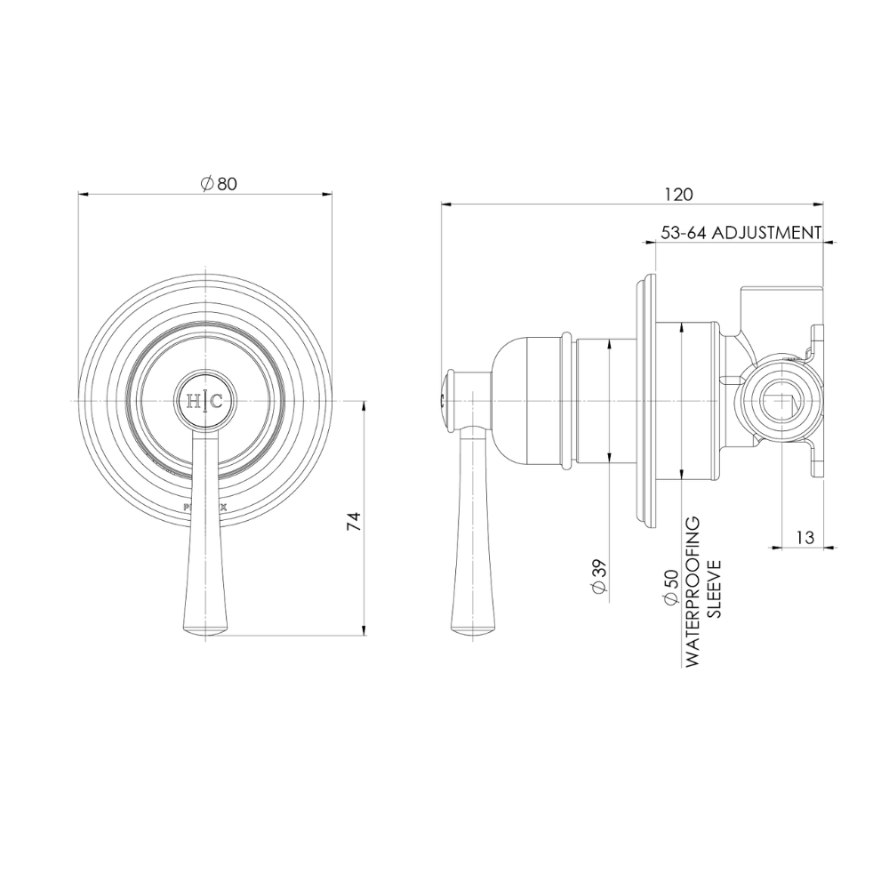Cromford SwitchMix Shower / Wall Mixer (Complete Kit)