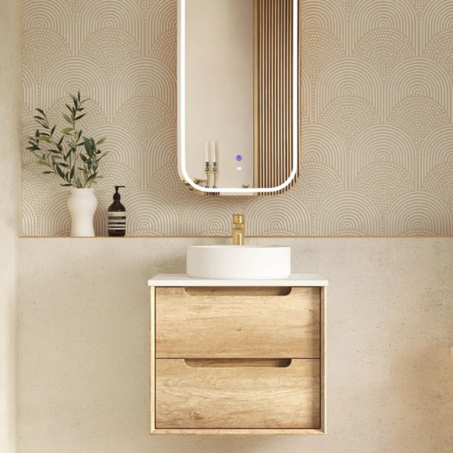 Byron Natural Oak Vanity - 600mm