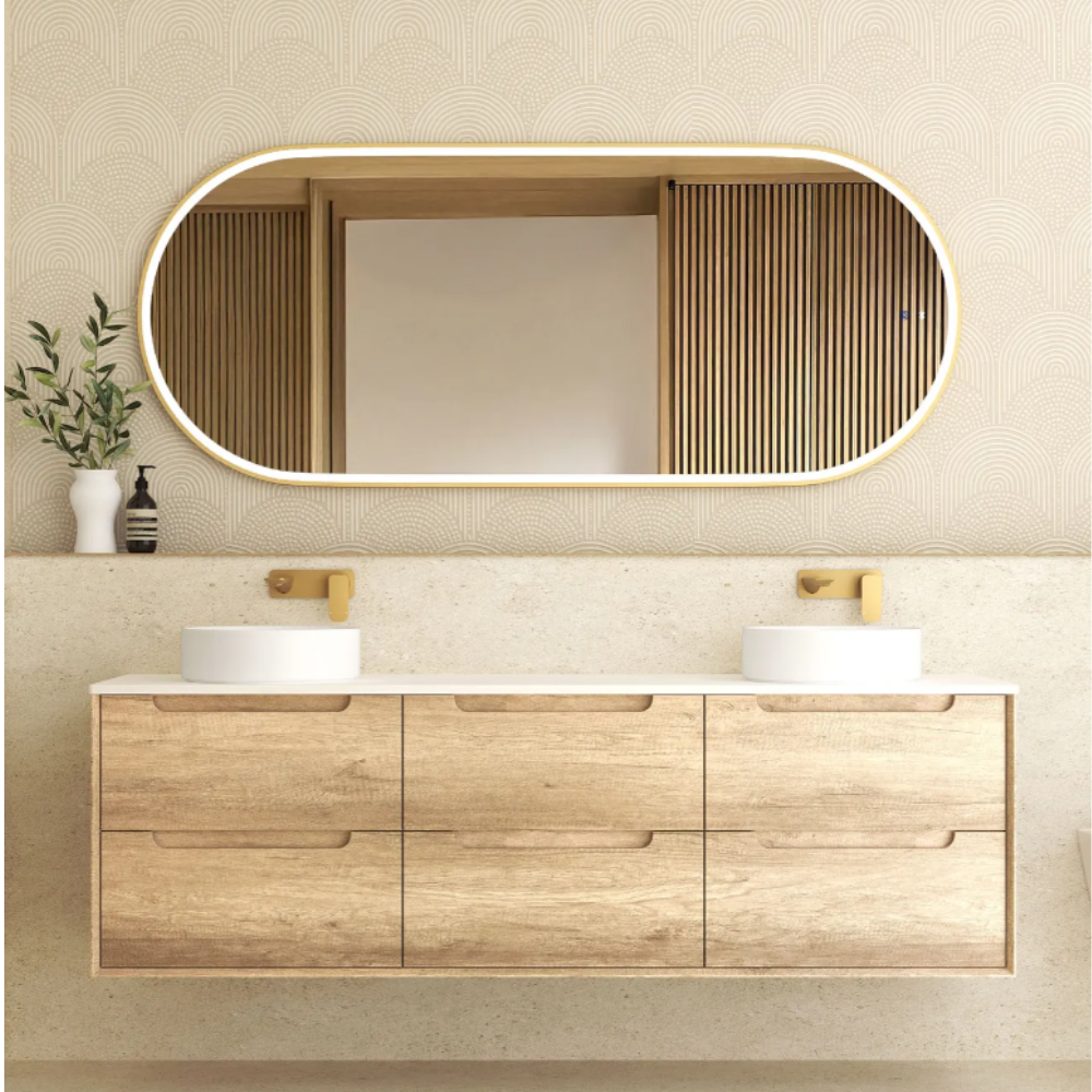 Byron Natural Oak Vanity - 1800mm