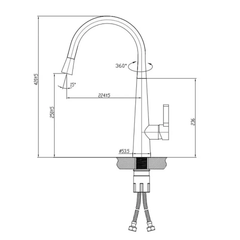 Oskar Pull Down Sink Mixer