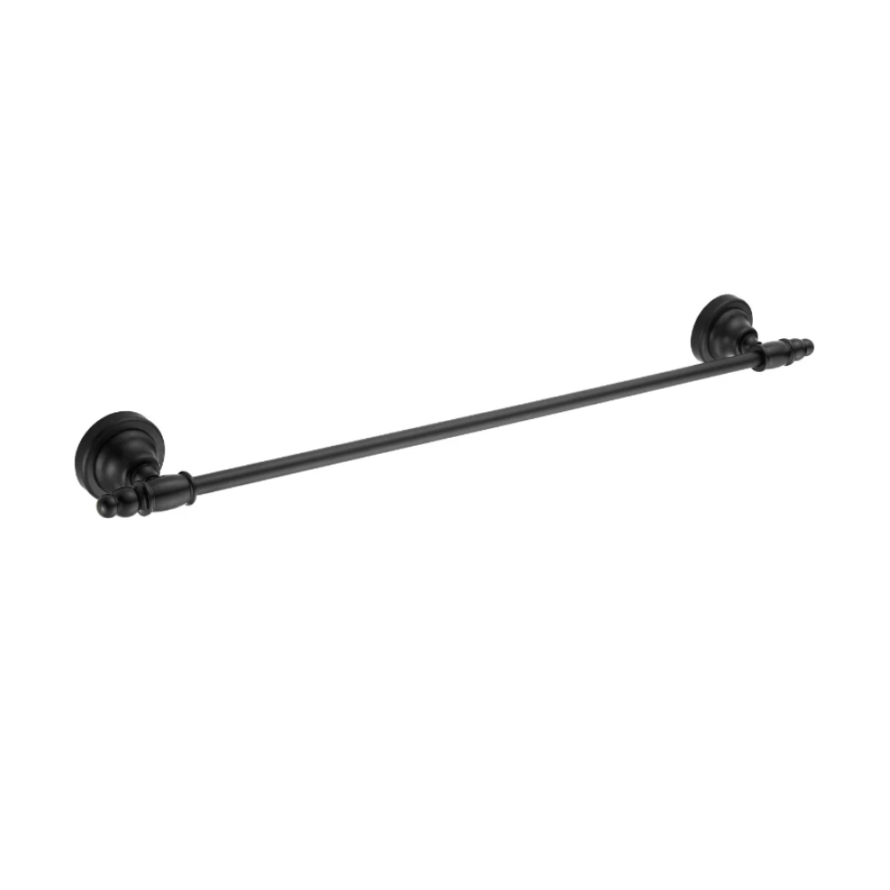 Abbey single Towel rail black 750mm