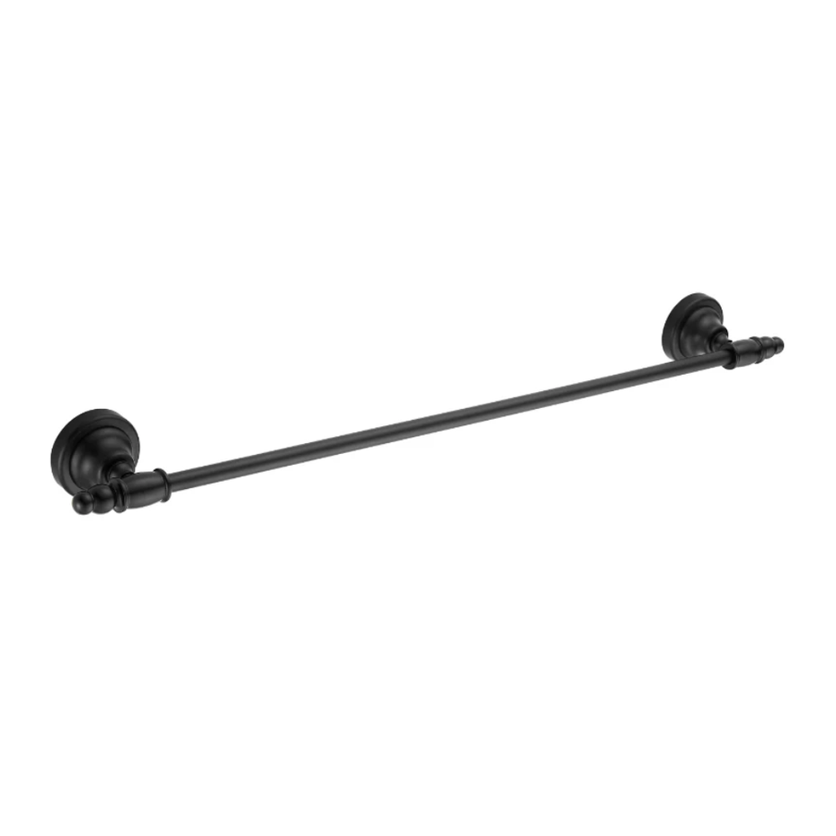 Abbey Single Towel Rail Black 900mm