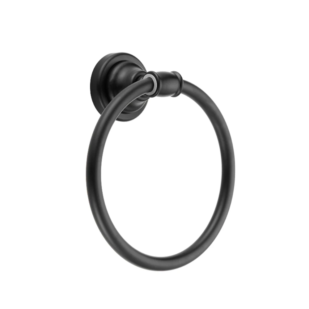 Classic Hamptons Style ABBEY TOWEL RING - Matte Black  SALE