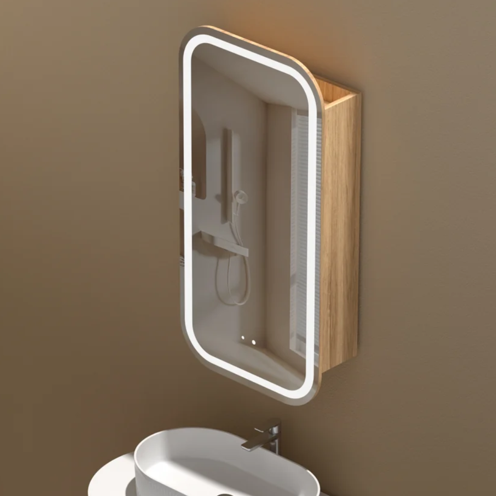 Earls 450x900mm Squircle Shaving Cabinet with or without LED.