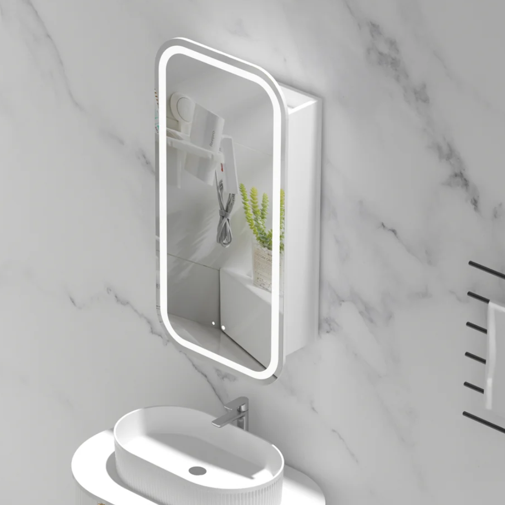 Earls 450x900mm Squircle Shaving Cabinet with or without LED.