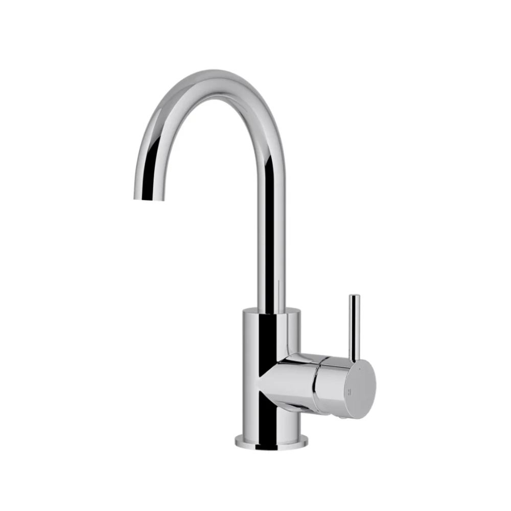 Meir - Round Gooseneck Basin Mixer with Cold Start