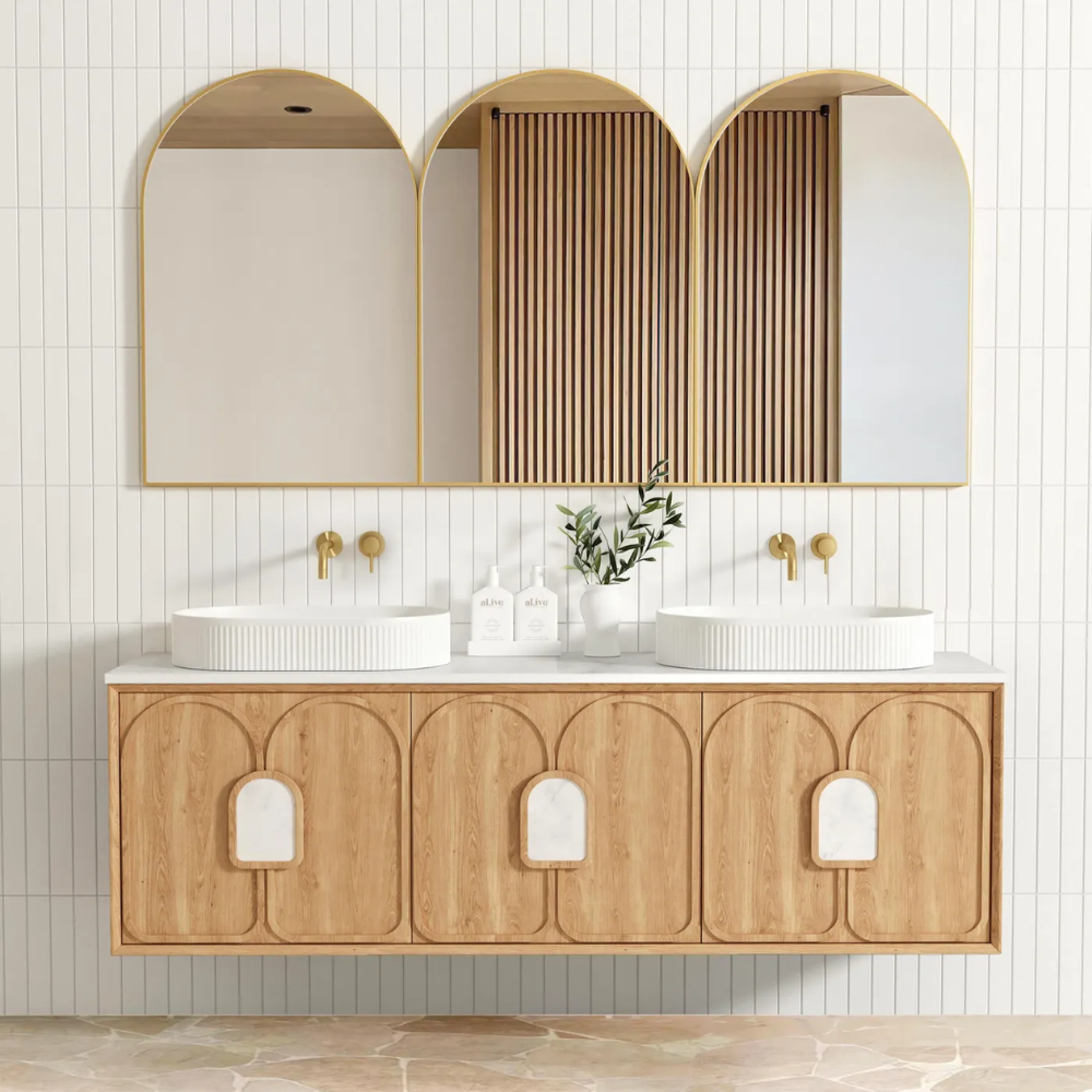 Laguna Timber finish 1800 Wall Hung Vanity