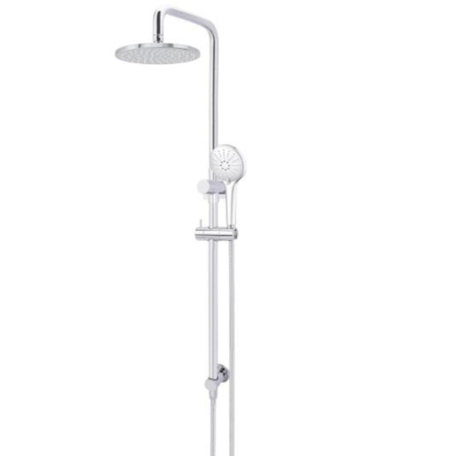 Round Combination Shower Rail, 200mm Rose, Three-Function Hand Shower