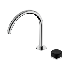 Serenity Progressive Bath/Kitchen Mixer Arc Spout With Marquina Black Handle