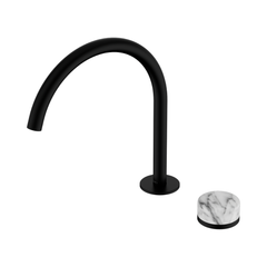 Serenity Progressive Bath/Kitchen Mixer Arc Spout With Arabescato Corchia Handle Chrome