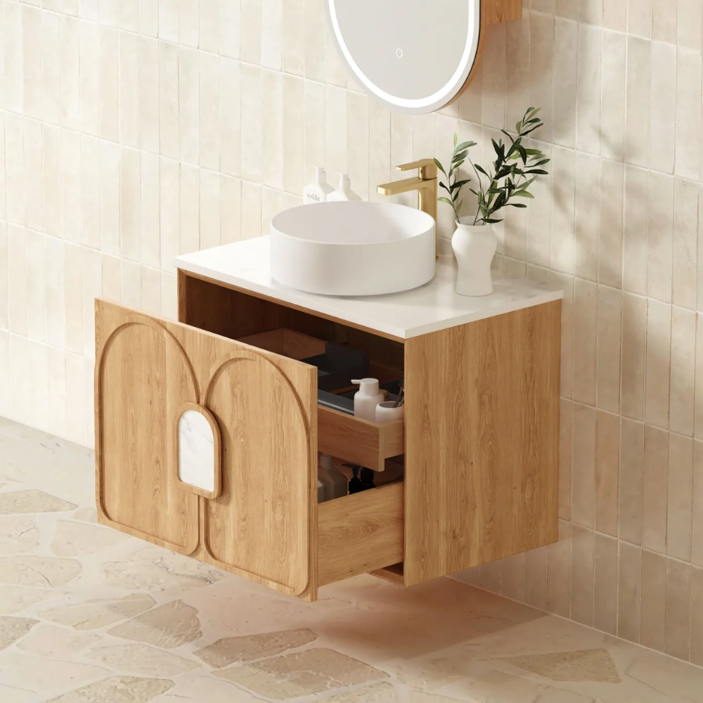 Laguna Timber finish 600 Wall Hung Vanity