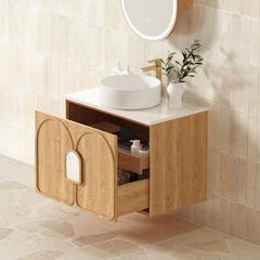 Laguna Timber finish 600 Wall Hung Vanity