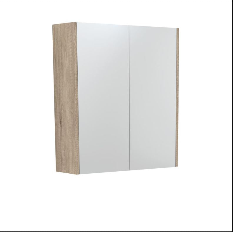 Mirror Cabinet with Coloured Side Panels and Interior