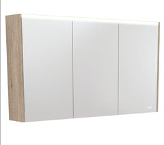 LED Mirror Cabinet with Coloured Side Panels and Interior