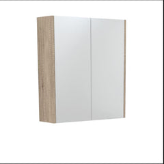 Mirror Cabinet with Coloured Side Panels and Interior
