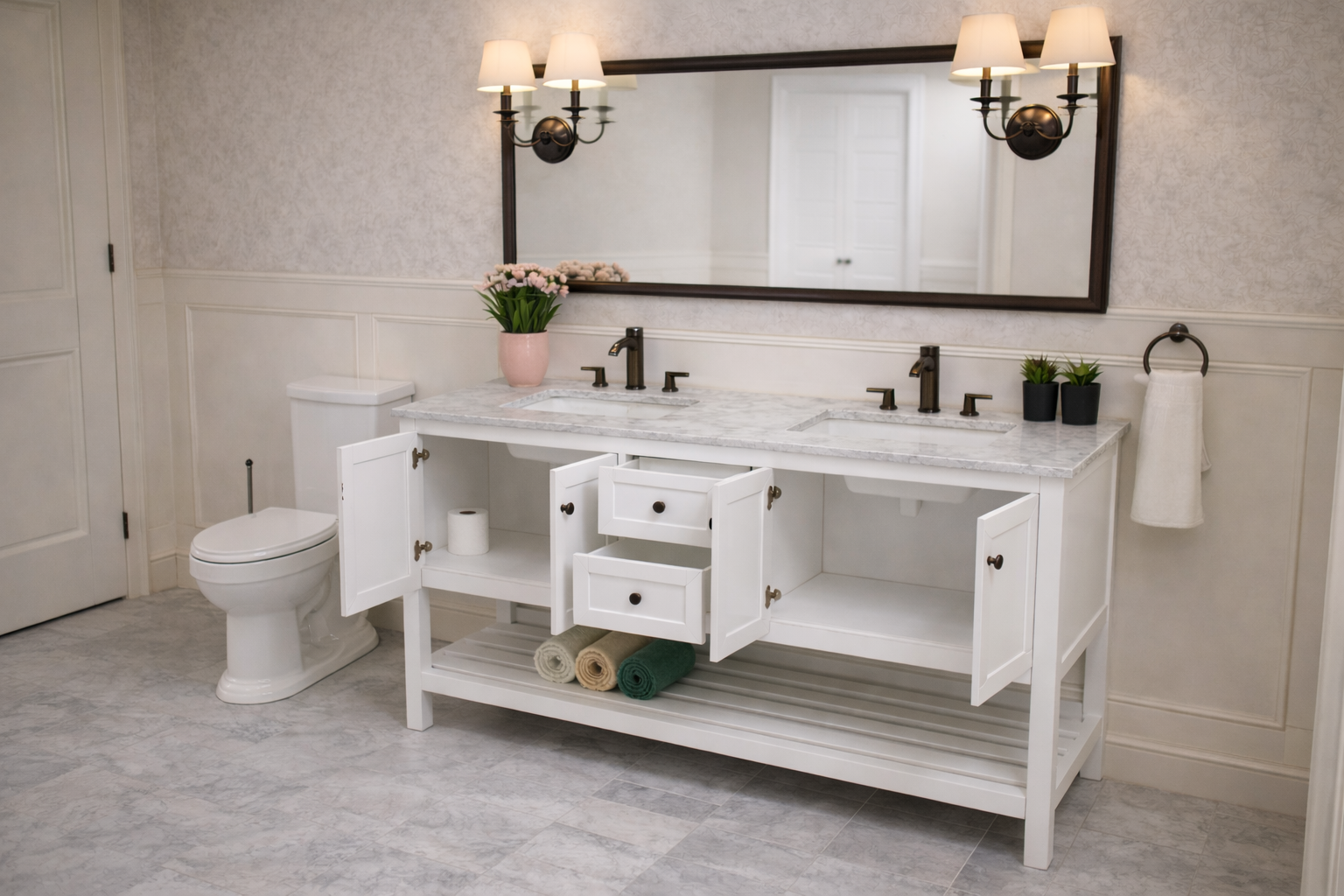 PARIS 1500mm Bathroom Vanity Double Basin
