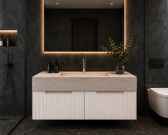 Laurent Travertine finish Wall Hung Vanity basin top 1200mm - Top only