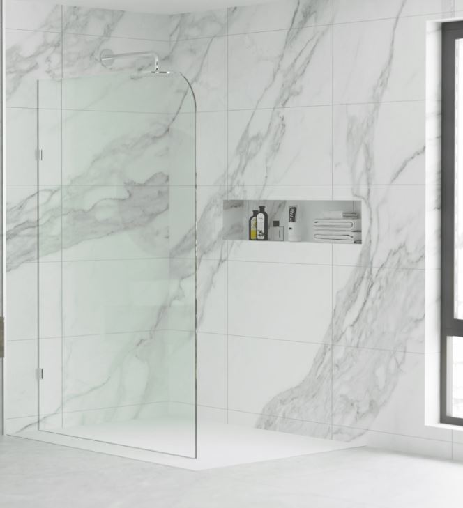 10mm Frameless Walk-in Panel Shower Screen Corner Radius