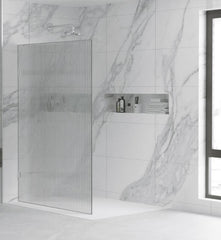 10mm Frameless Walk-in Panel Shower Screen Fluted