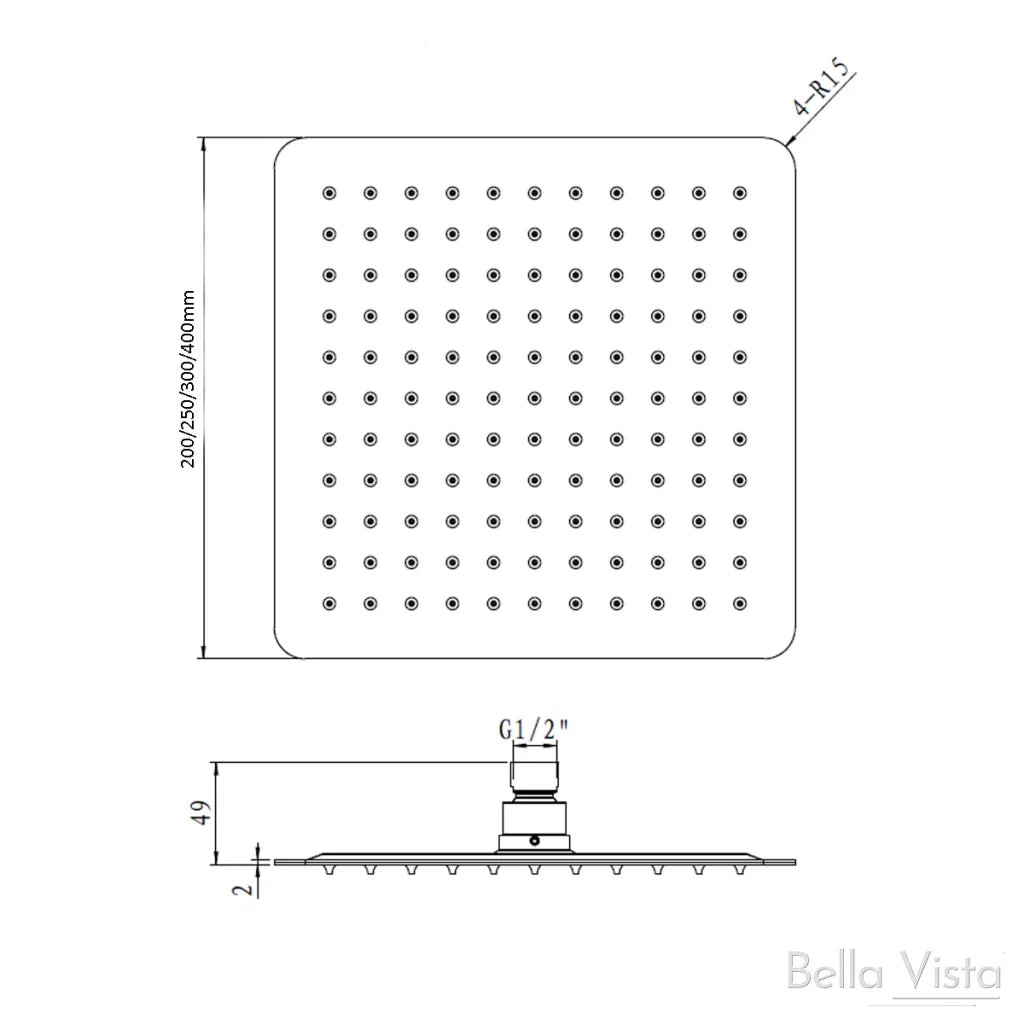 Tiago Shower Head 250mm