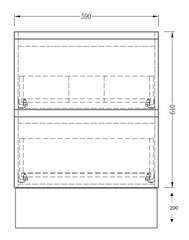 Slim London Freestanding 600mm Bathroom Vanity - Oak