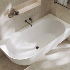 Matta Right-Hand Solid Surface Corner Bath, 1750mm