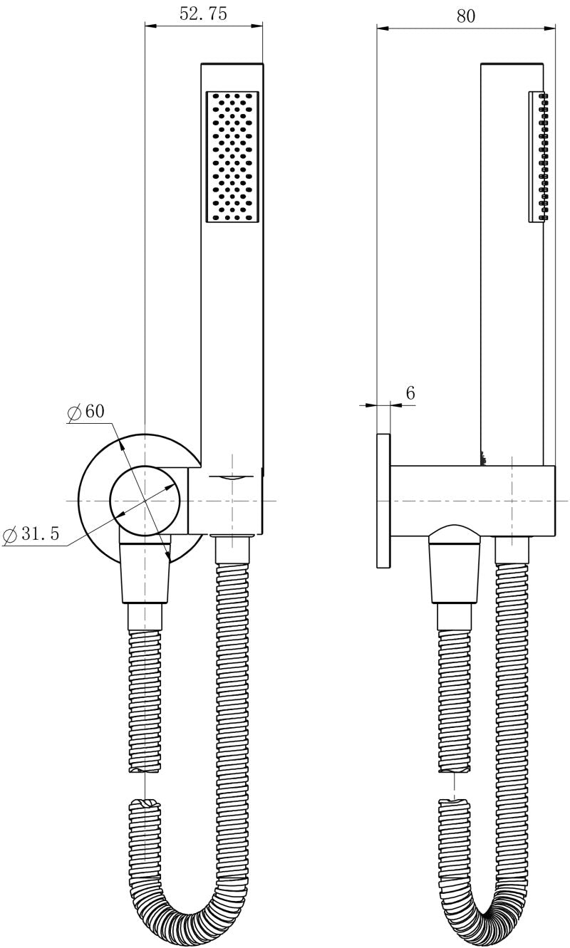Star Mini Shower Bracket