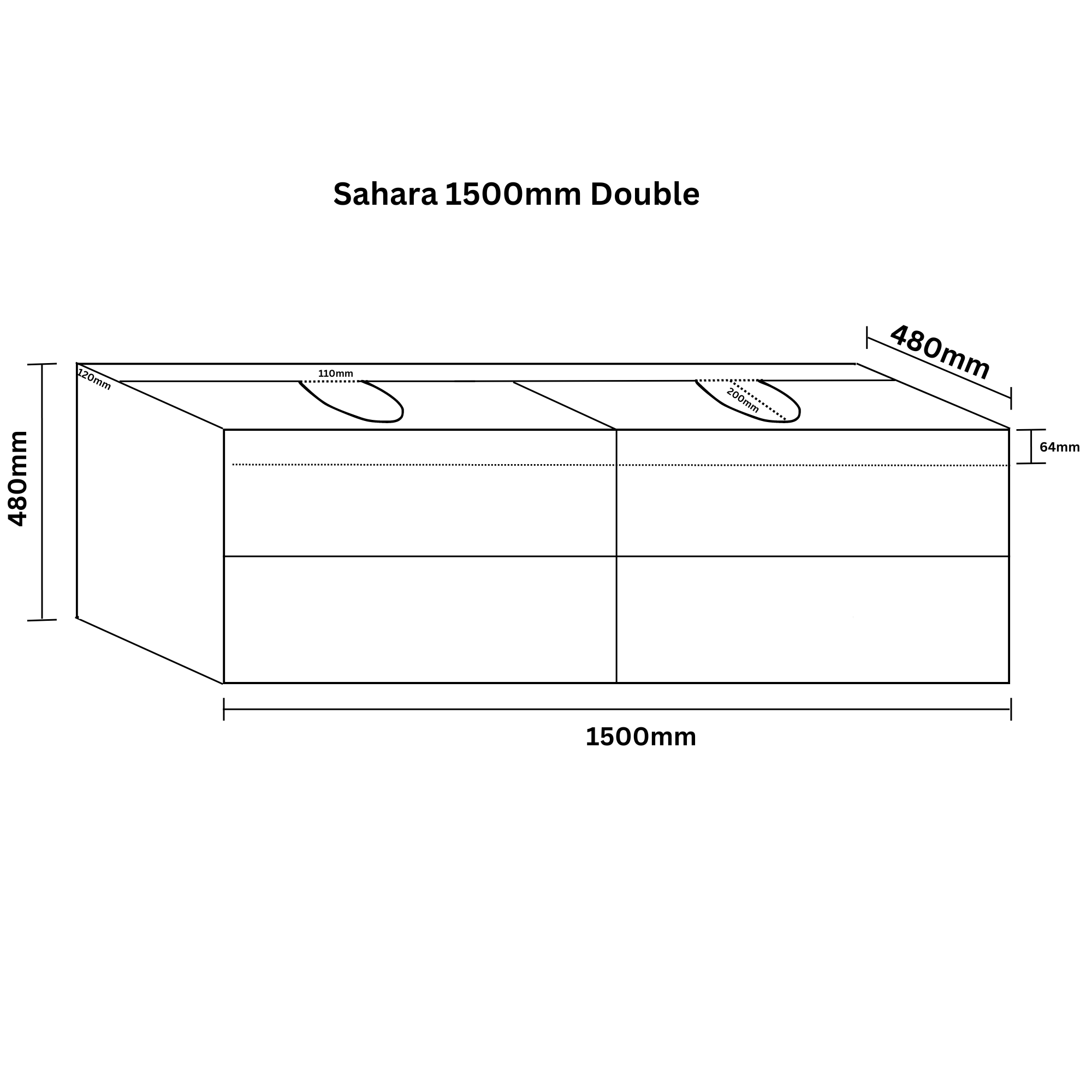 Buy Sahara 1500 Double or Single Wall Hung Messmate Timber Bathroom