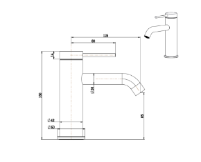 Bella Vista Mica Basin Mixer- French Gold