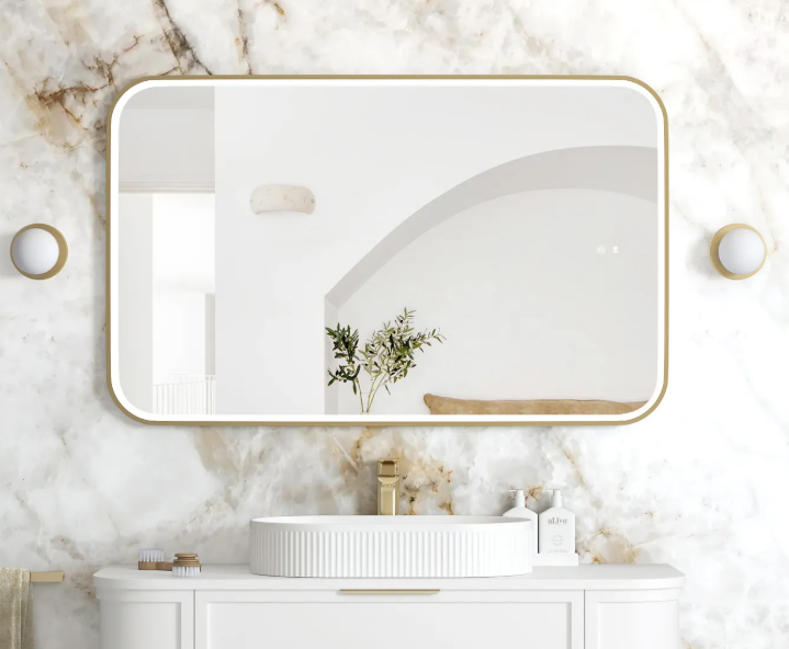 LED Newport Metal Frame Mirror