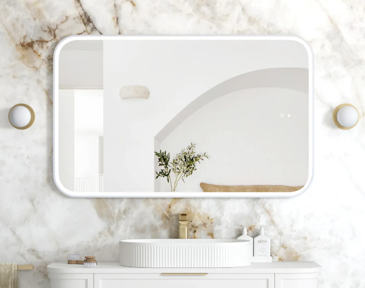 LED Newport Metal Frame Mirror