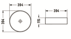 394mm Round Basin - Available in Gloss White, Matte White and Matte Black