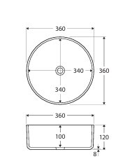 300mm Round Basin 300x300x110MM - Available in Multiple Colours