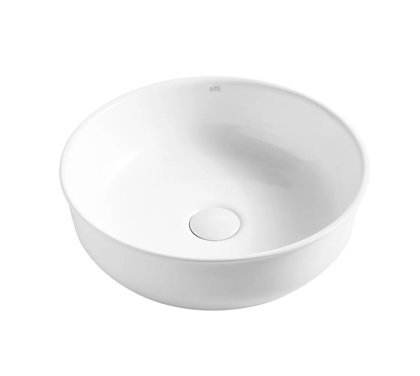 390mm Bronte Round Basin 390x390x130MM - Available in Gloss/Matte White