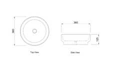 360mm Chloe Basin 360x360x125MM - Available in Matte/Gloss White