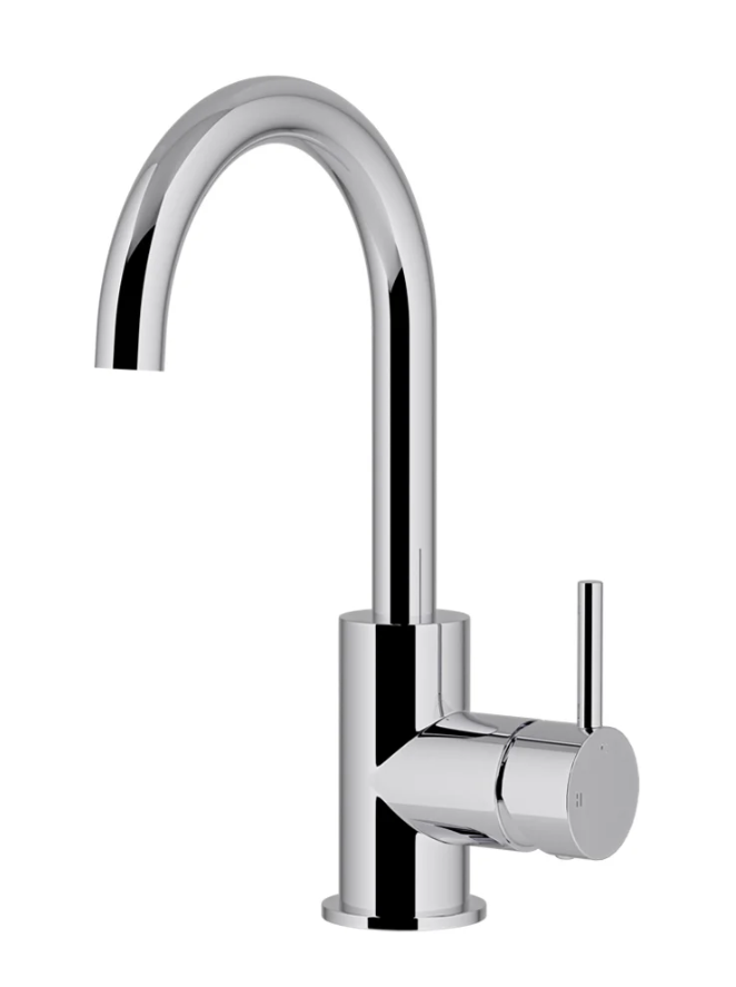 Meir - Round Gooseneck Basin Mixer with Cold Start