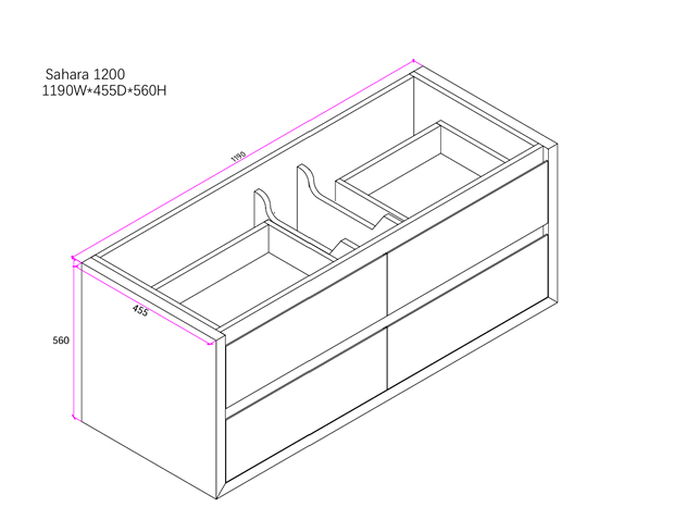 Sahara 1200 Wall Hung Messmate Timber Bathroom Vanity