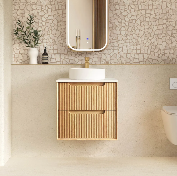 Byron Fluted Woodland Oak Wall Hung Vanity