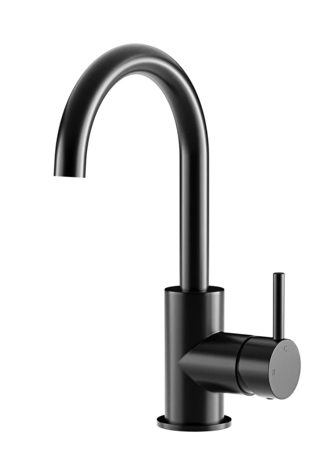 Meir - Round Gooseneck Basin Mixer with Cold Start