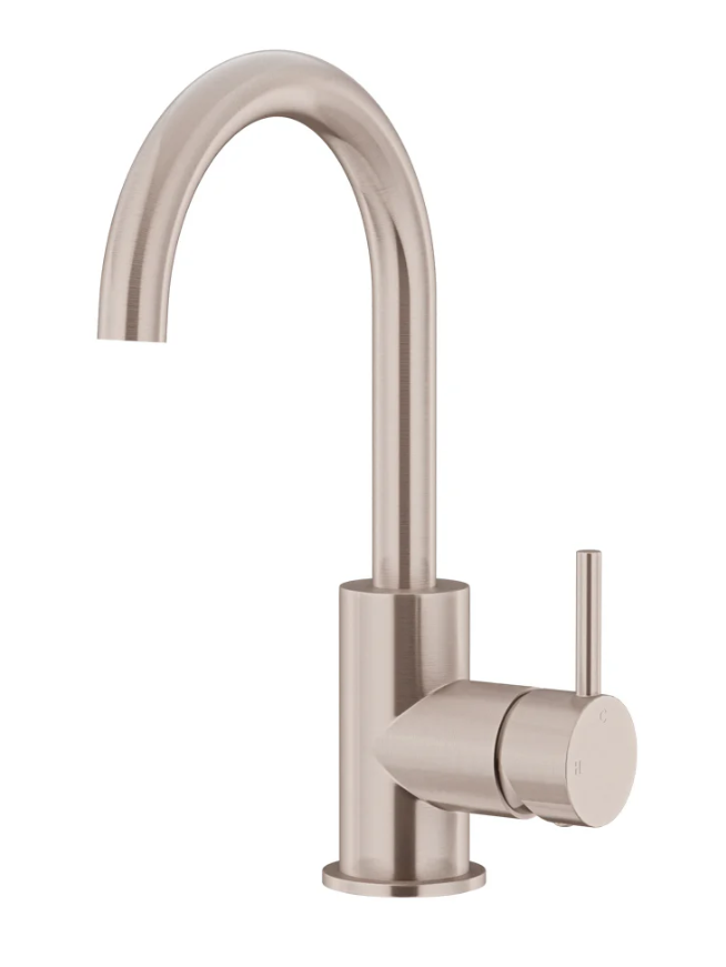 Meir - Round Gooseneck Basin Mixer with Cold Start